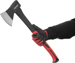 INTERTOOL Chopping Axe - 24” Long Handle Felling Axes and Hatchets for Camping - Ax Tool for Wood Splitting and Kindling with Shock Absorbing Anti-Slip Fiberglass & Blade Cover - HT-0263