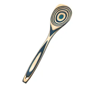 Island Bamboo 12" Pakka Wood Corner Spoon Blue