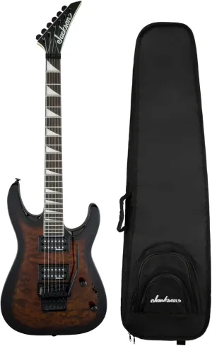 Jackson JS Series Dinky Arch Top JS32Q 6-String Electric Guitar (Dark Sunburst) Bundle with Jackson Dinky Gig Bag and Jackson Soloist Nickel-Plated Strings (3 Items)