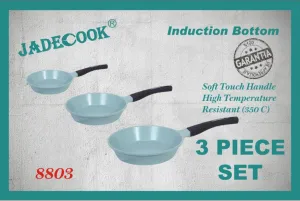 JADECOOK 3 piece frying PAN set- JUEGO de 3 SARTENES de JADE