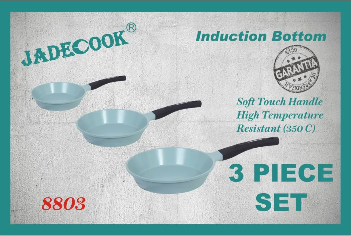 JADECOOK 3 piece frying PAN set- JUEGO de 3 SARTENES de JADE