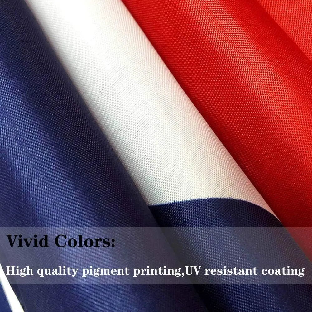 Jayus 3Ply Texas State Flag 5x8 Outdoor- Heavy Duty Double Sided Republic of Texas Flags Banners- Vivid Colors UV Resistant TX Flags with 3 Brass Grommets