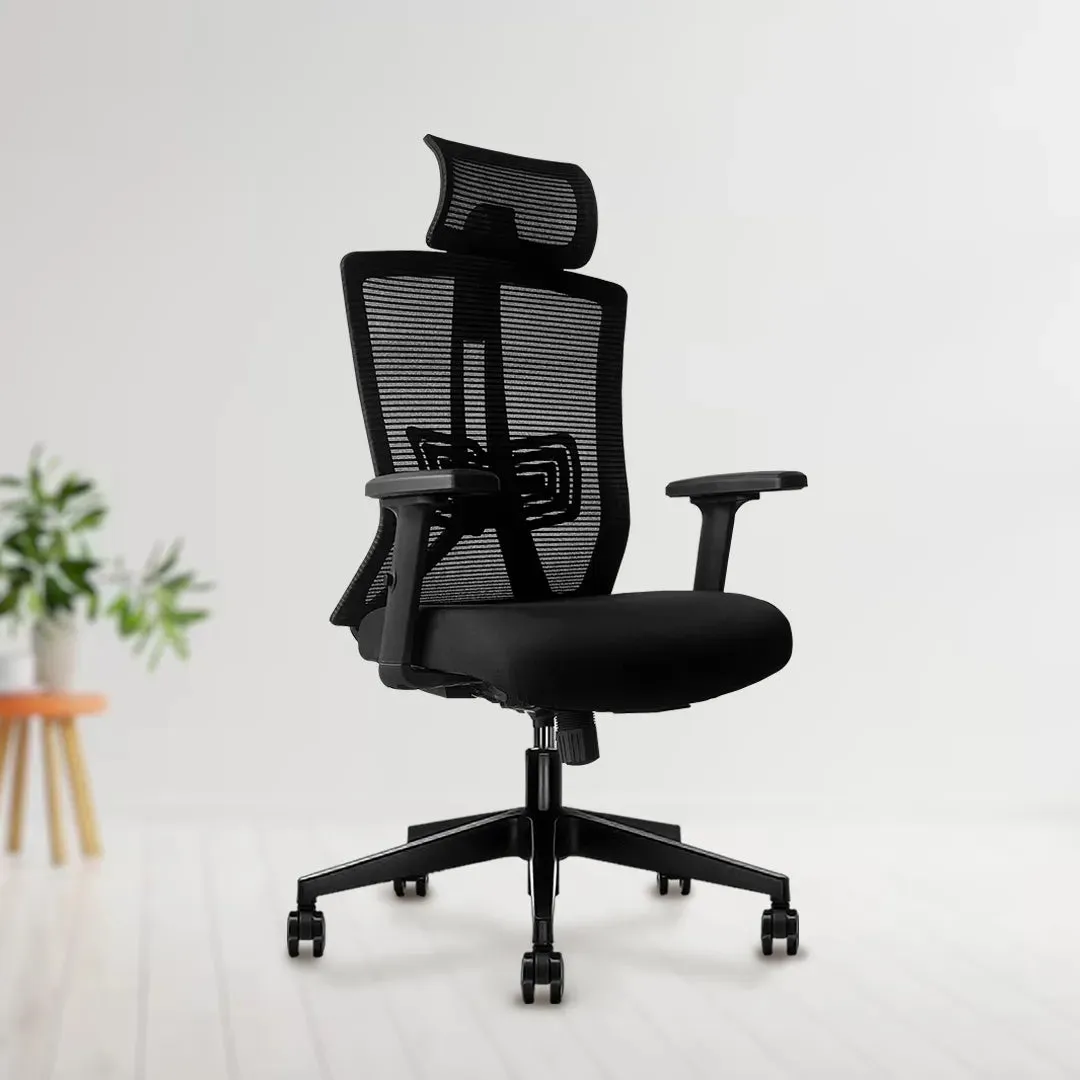 Kepler Brooks Regalia High Back Mesh Office Chair (Black)