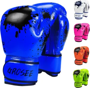 Kids Boxing Glove 6oz 8oz, Youth, Boys and Girls Training Sparring Gloves for Punching Bag, Kickboxing, Muay Thai, MMA, Gift for Age 6-15 Years