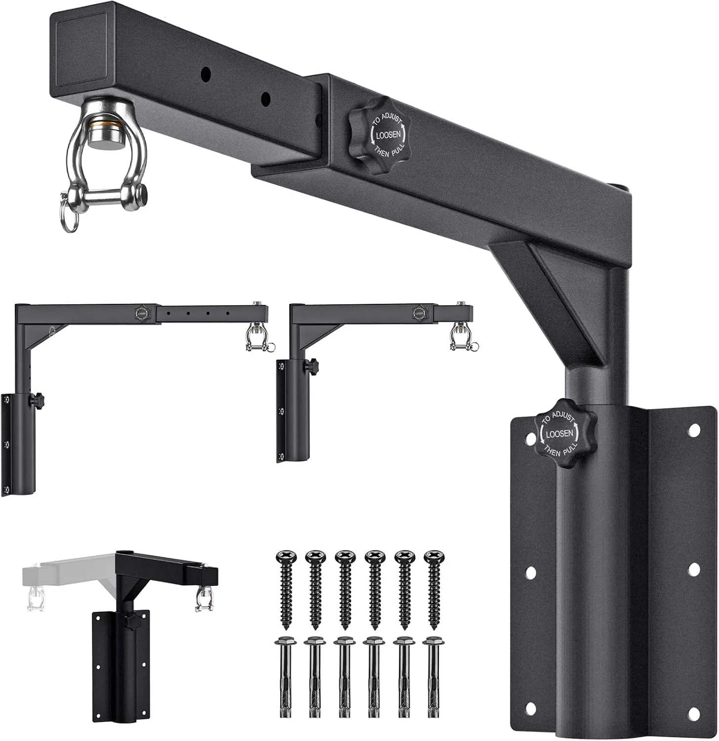 Kipika Heavy Bag Hanger Wall Mount Punching, Rotatable Heavy Duty Boxing Bag Bracket for Home Gym Indoor, Adjustable Length for Kickboxing Bag, Muay Thai Bag,Speed Bag