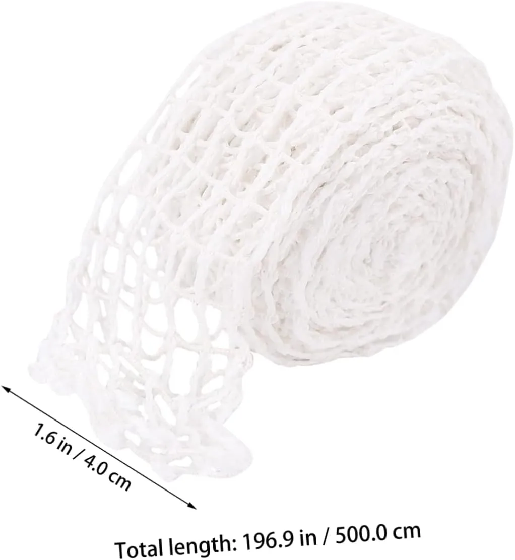 Kisangel 2 Rolls Sauce Elbow Net Set Polyester Fiber White Multipurpose Pork Net