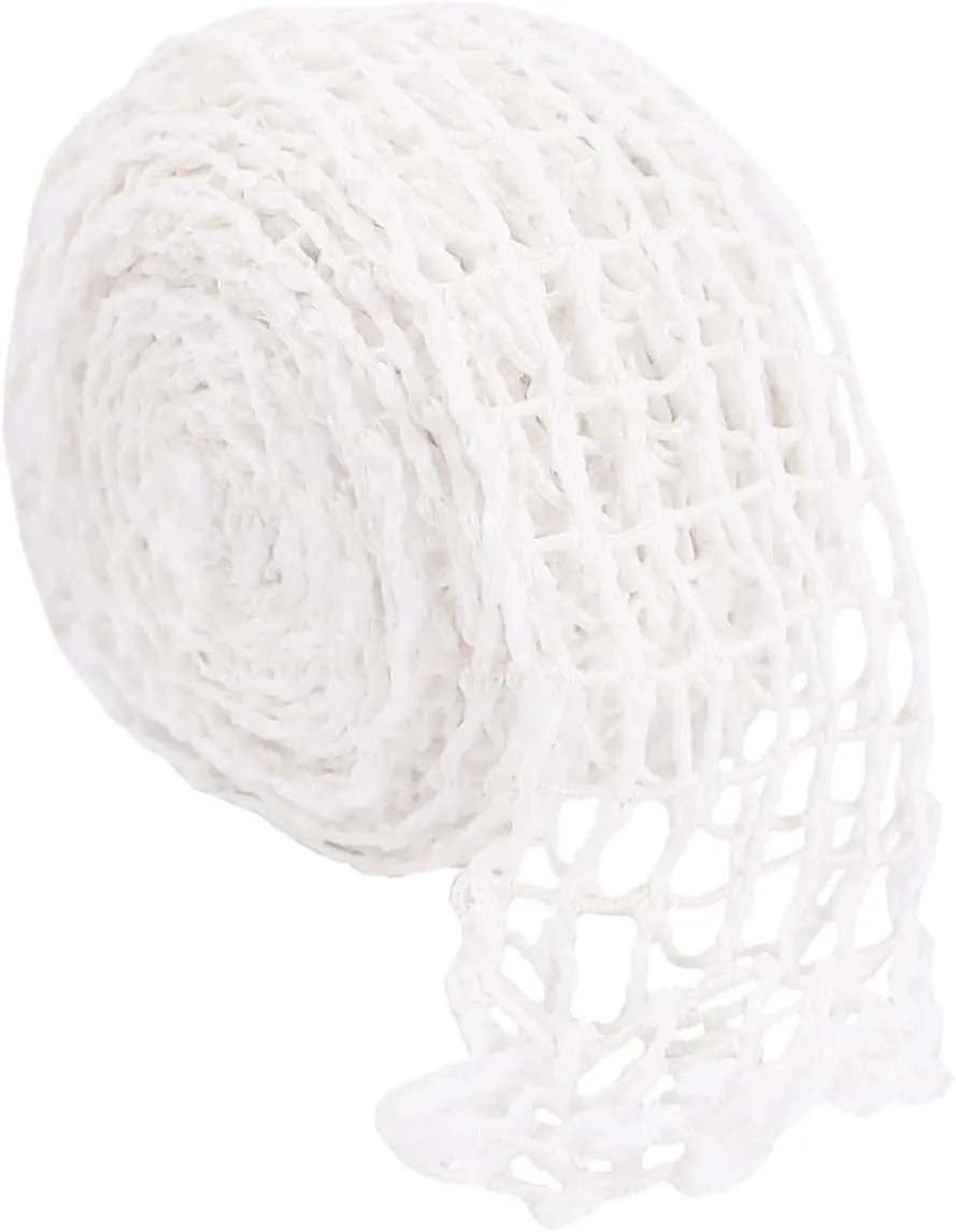 Kisangel 2 Rolls Sauce Elbow Net Set Polyester Fiber White Multipurpose Pork Net