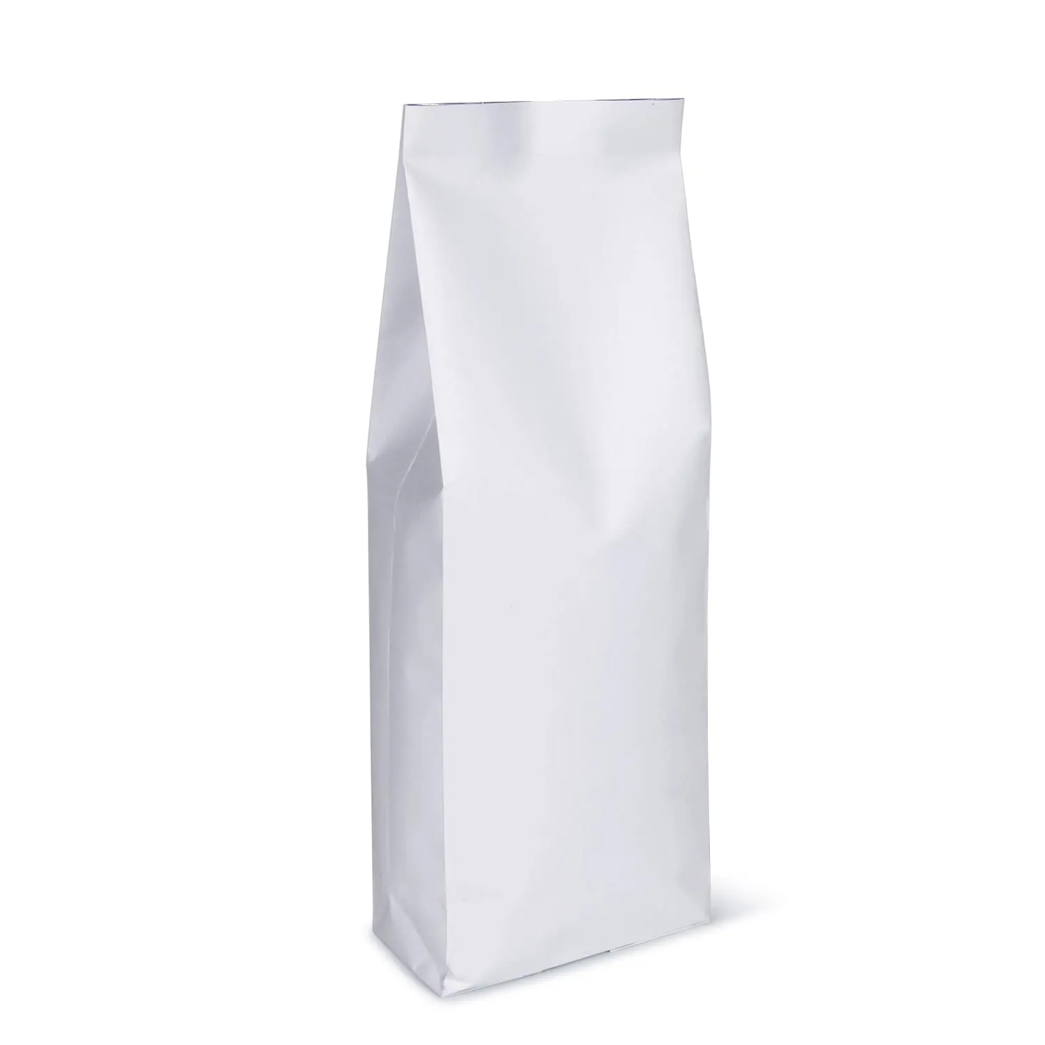 Kraft Paper Stand Up Coffee Bag/Side Gusset Pouch with Flat Bottom Coffee Beans Pouch with One Way Degassing Valve, 50 Pieces (White Kraft, 250g, 8oz, 0.5lb)
