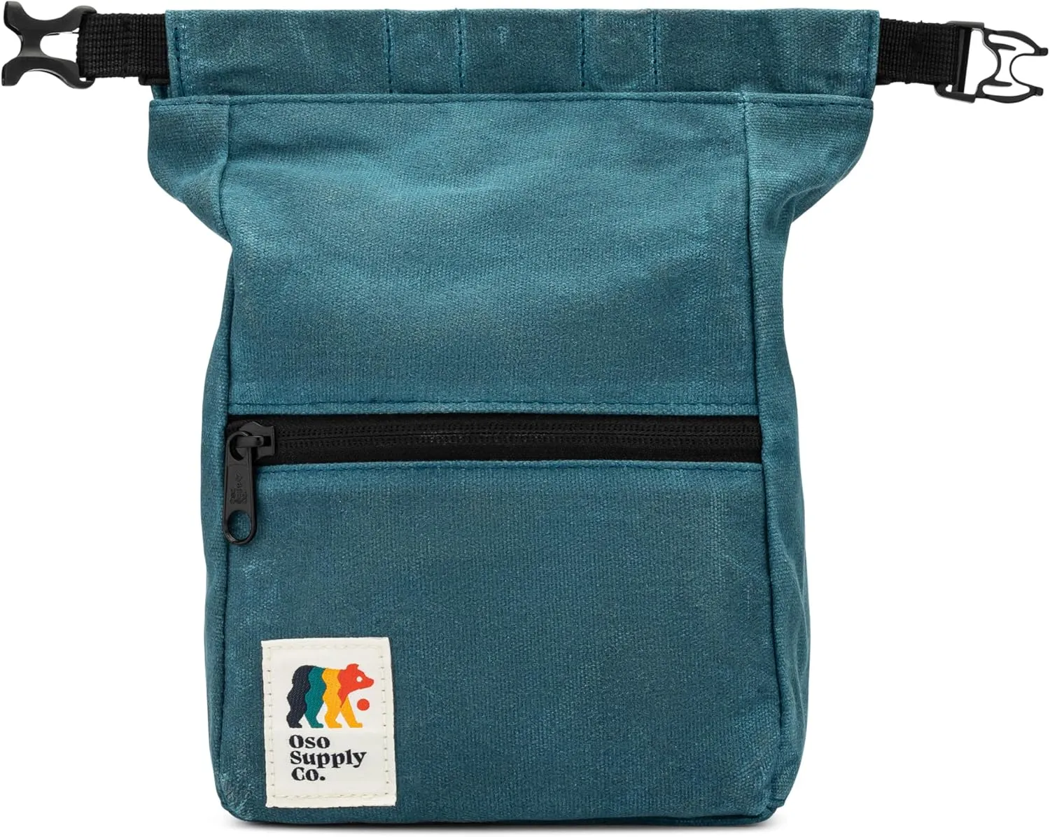 Kulshan Bouldering Bucket, Large Size Chalk Bag for Rock Climbing, Chalk Pot with Magnetic Roll Down Closure, Brush Loop, Zippered Pockets for Climbers