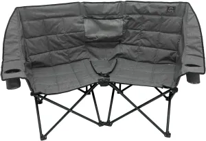 Kuma Outdoor Gear Kozy Bear Chair with Carry Bag, Ultimate Portable Luxury Outdoor Double Camping Chair for Glamping, Sports & Outdoor Adventures (Heather Grey/Black)