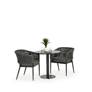 Laguna Outdoor Aluminum Rope 3 Piece Bistro Set