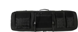 Lancer Tactical 1000D Nylon 3-Way Carry 43" Double Airsoft Rifle Gun Bag - Black-