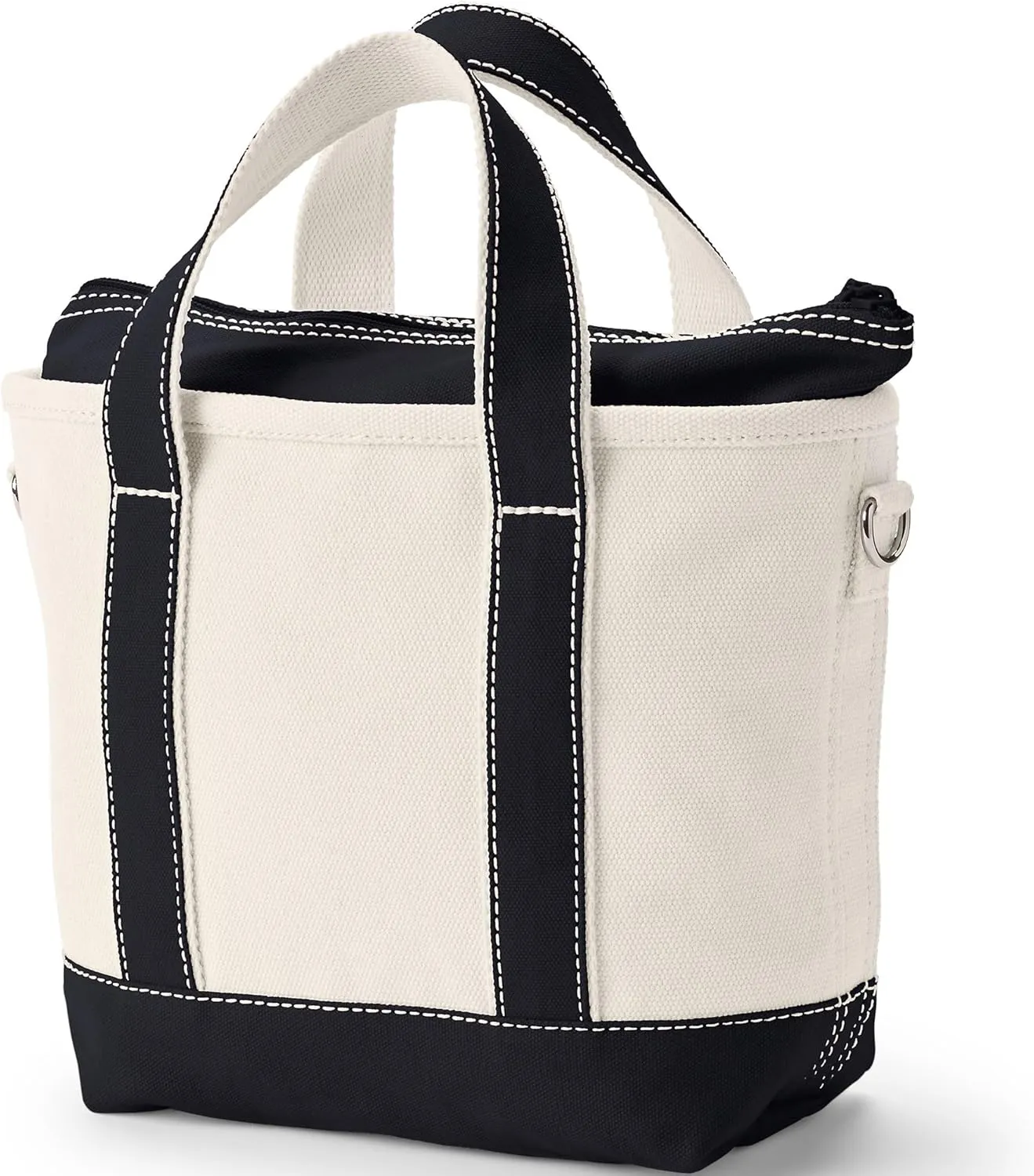 Lands' End Zip Top Canvas Tote Bag
