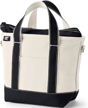 Lands' End Zip Top Canvas Tote Bag