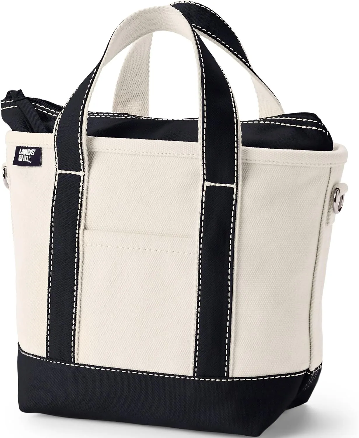 Lands' End Zip Top Canvas Tote Bag
