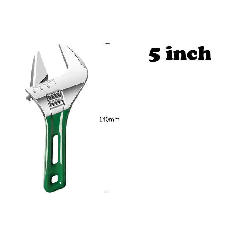 Large Opening Short Handle Activity Wrench Adjustable Multifunction Bathroom Wrench Home Piping Accessories Hand Tools
