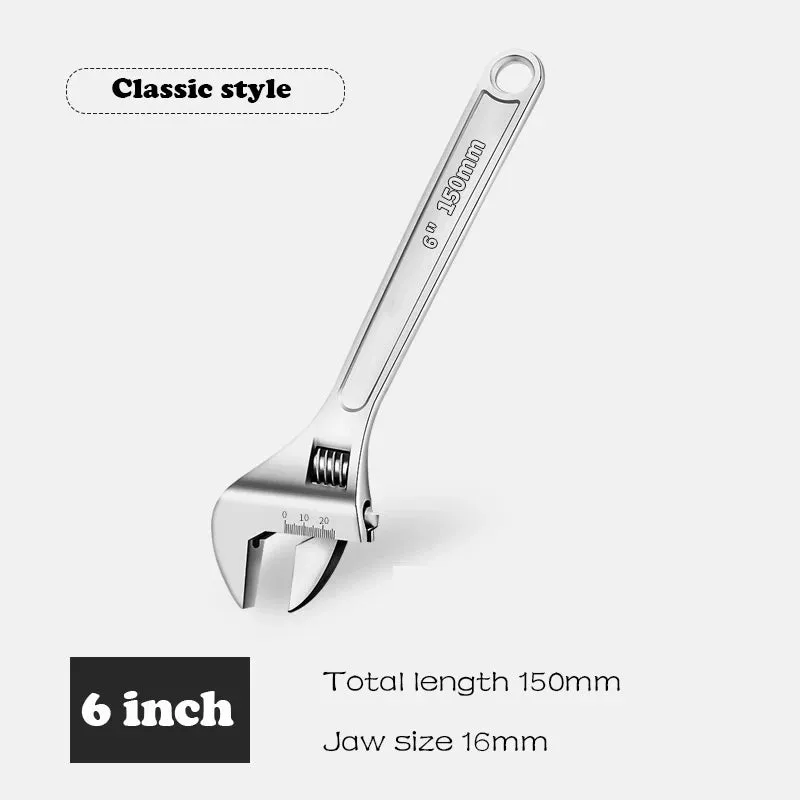 Large Opening Short Handle Activity Wrench Adjustable Multifunction Bathroom Wrench Home Piping Accessories Hand Tools