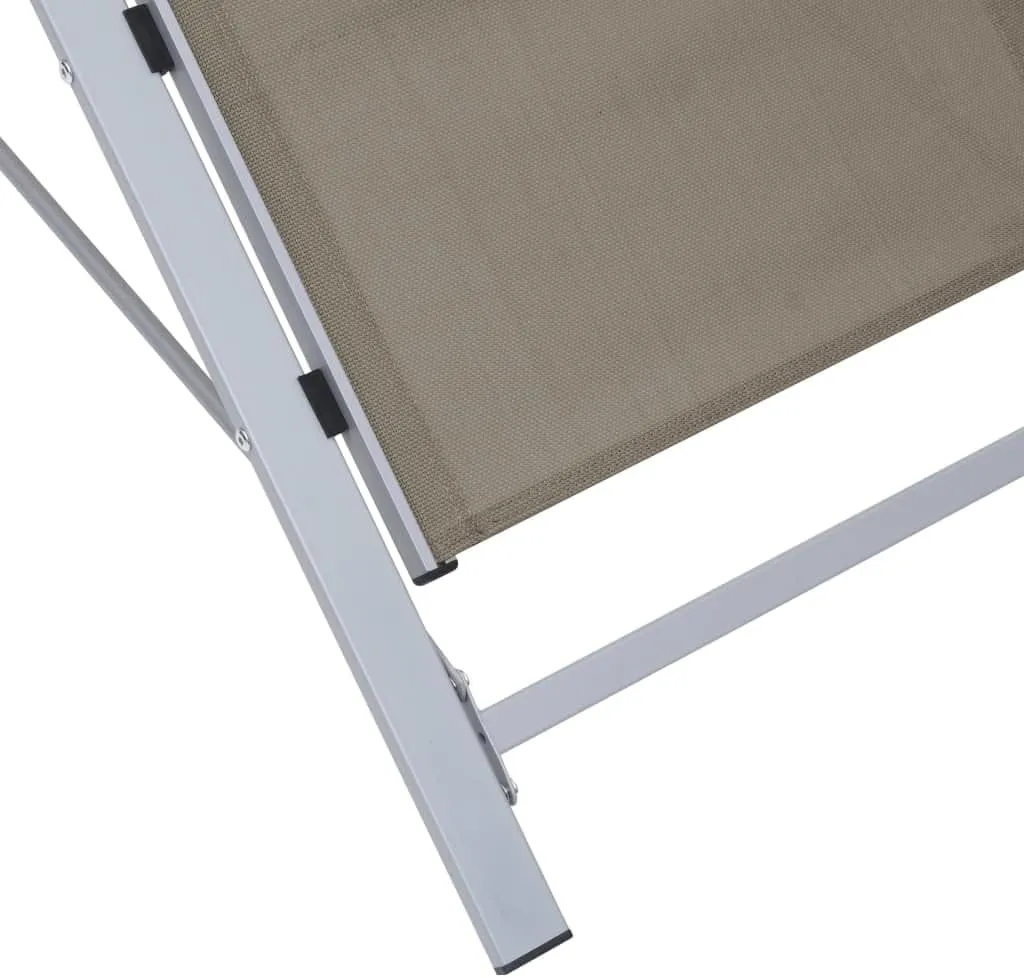 Layout Chairs for Tanning,Sun Tanning Chair,Lounge Chair Outdoor,Sunlounger Textilene and Aluminum TaupeIdeal for Garden, Patio, Camping
