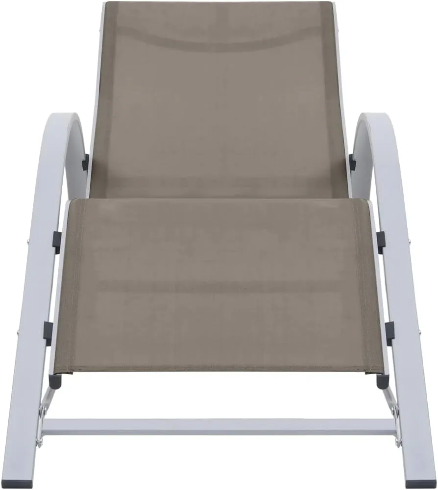 Layout Chairs for Tanning,Sun Tanning Chair,Lounge Chair Outdoor,Sunlounger Textilene and Aluminum TaupeIdeal for Garden, Patio, Camping
