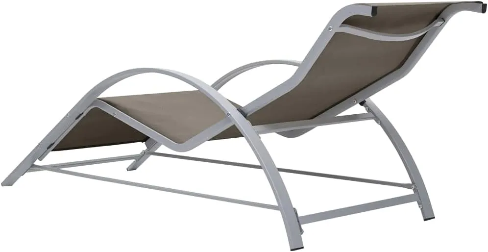 Layout Chairs for Tanning,Sun Tanning Chair,Lounge Chair Outdoor,Sunlounger Textilene and Aluminum TaupeIdeal for Garden, Patio, Camping