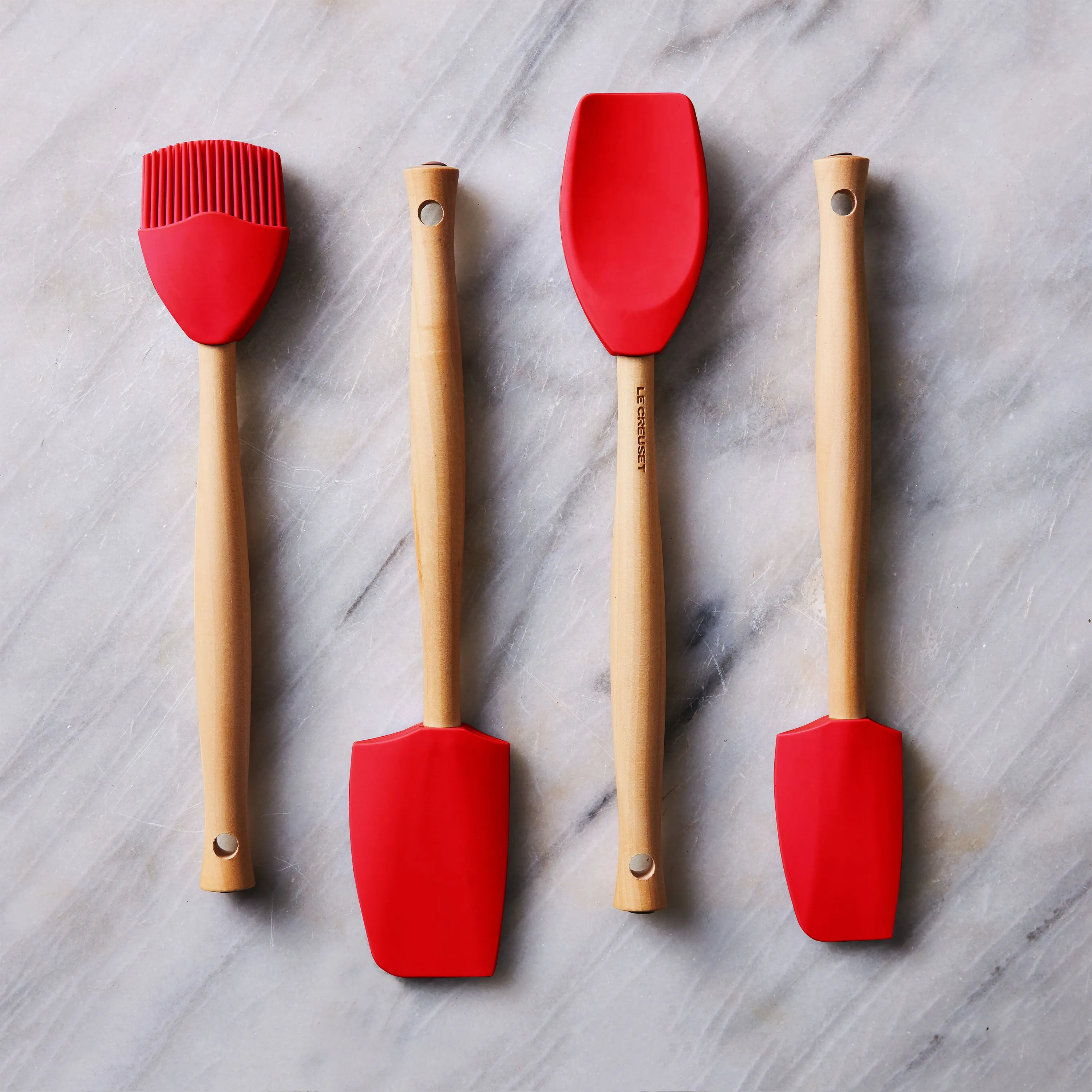 Le Creuset 5 Piece Cerise Silicone Utensil Set