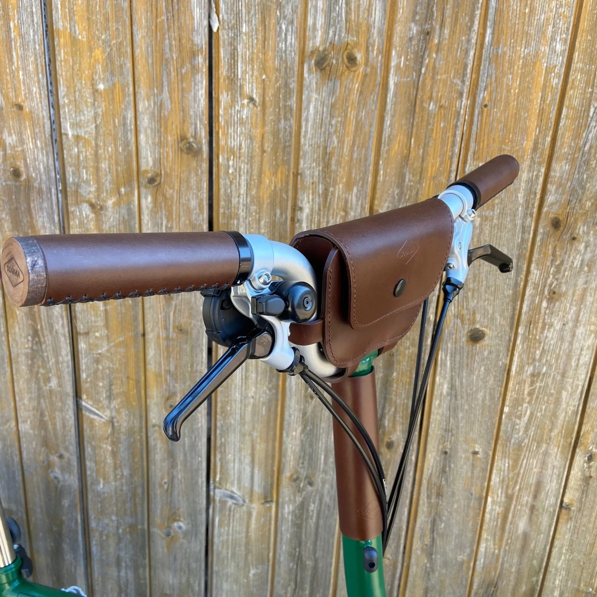 Leather Handlebar Bag for Brompton 2017 