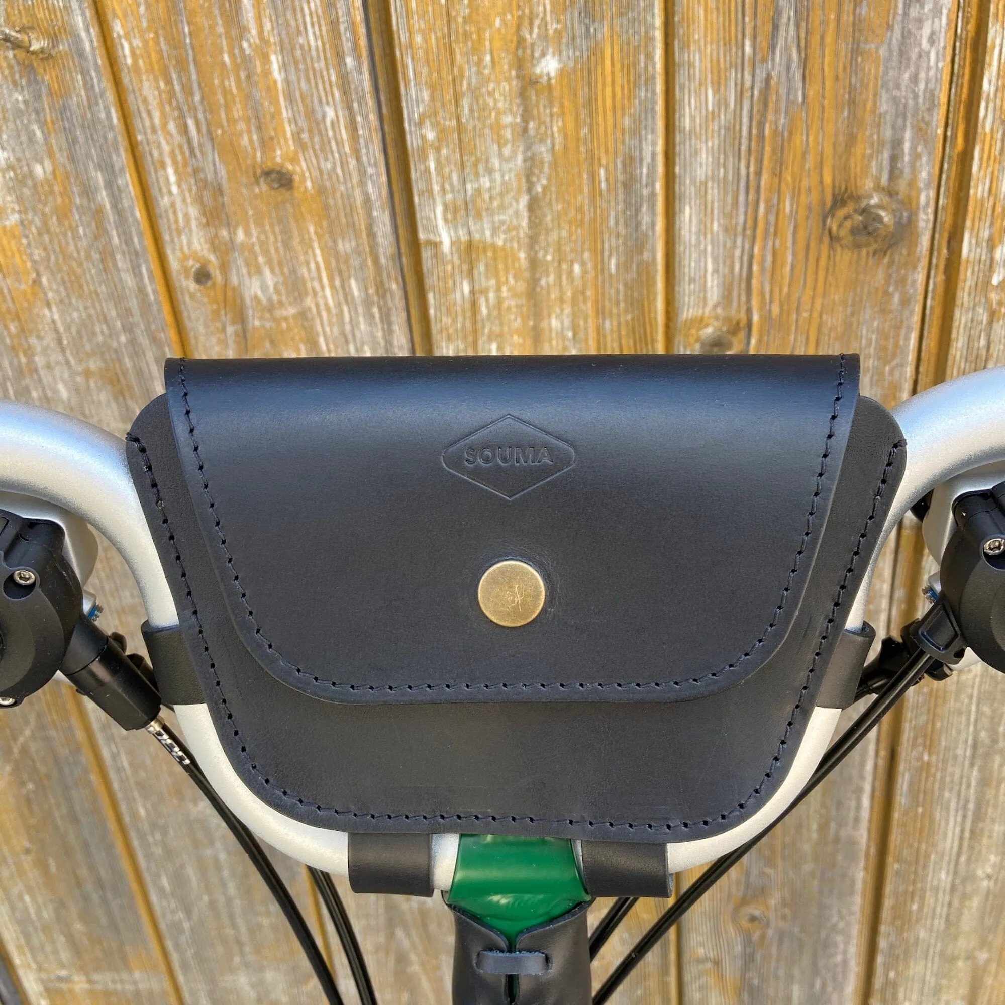 Leather Handlebar Bag for Brompton 2017 