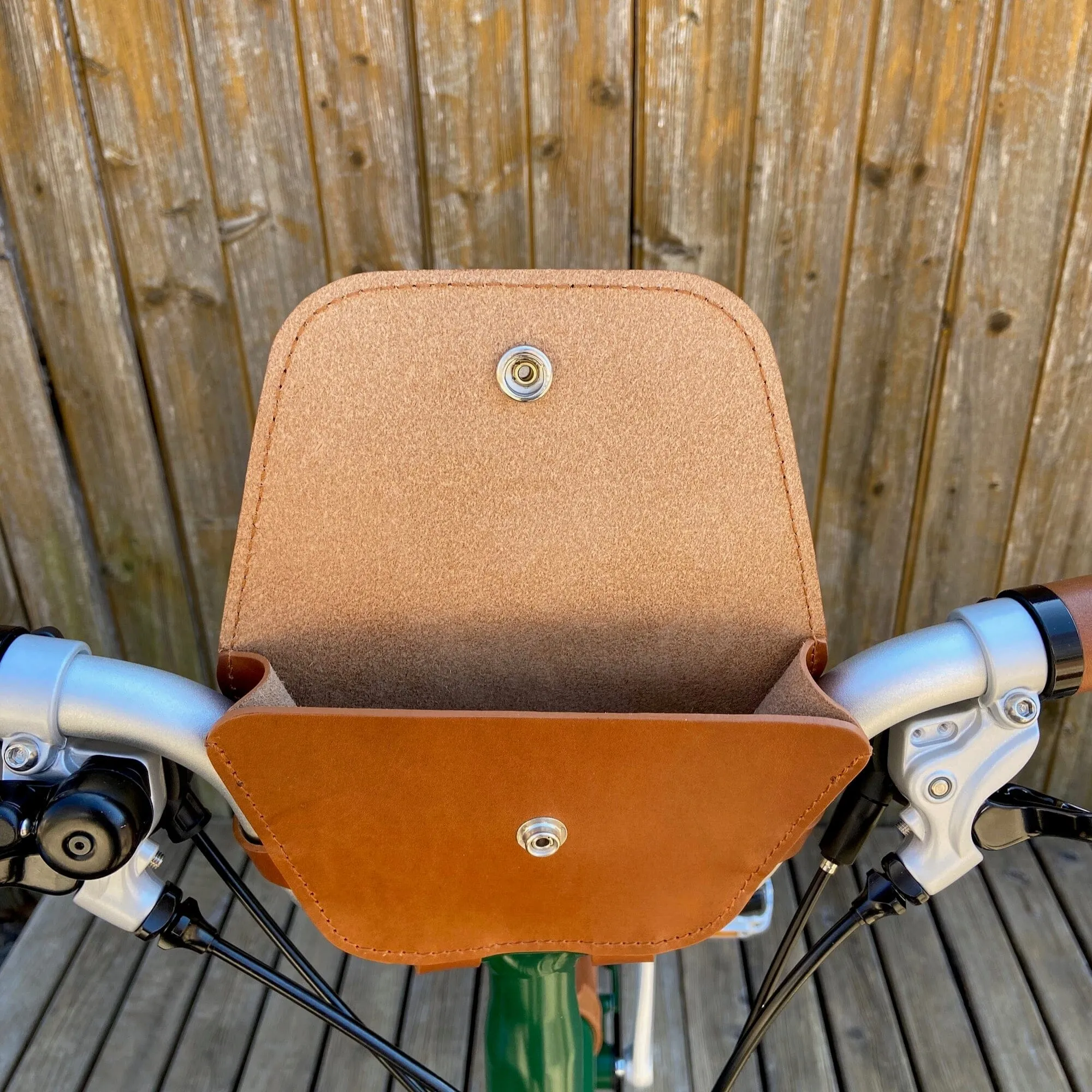Leather Handlebar Bag for Brompton 2017 
