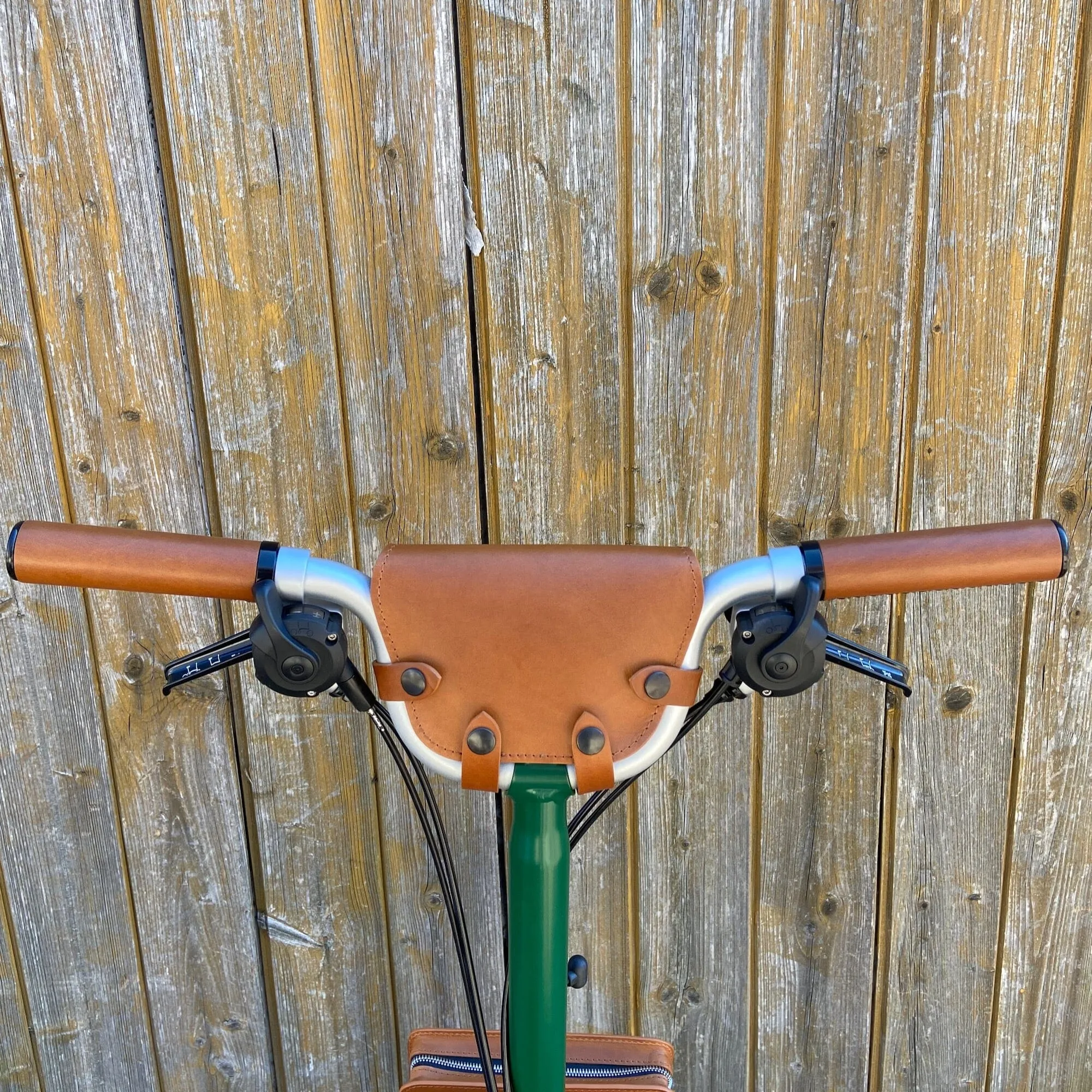 Leather Handlebar Bag for Brompton 2017 