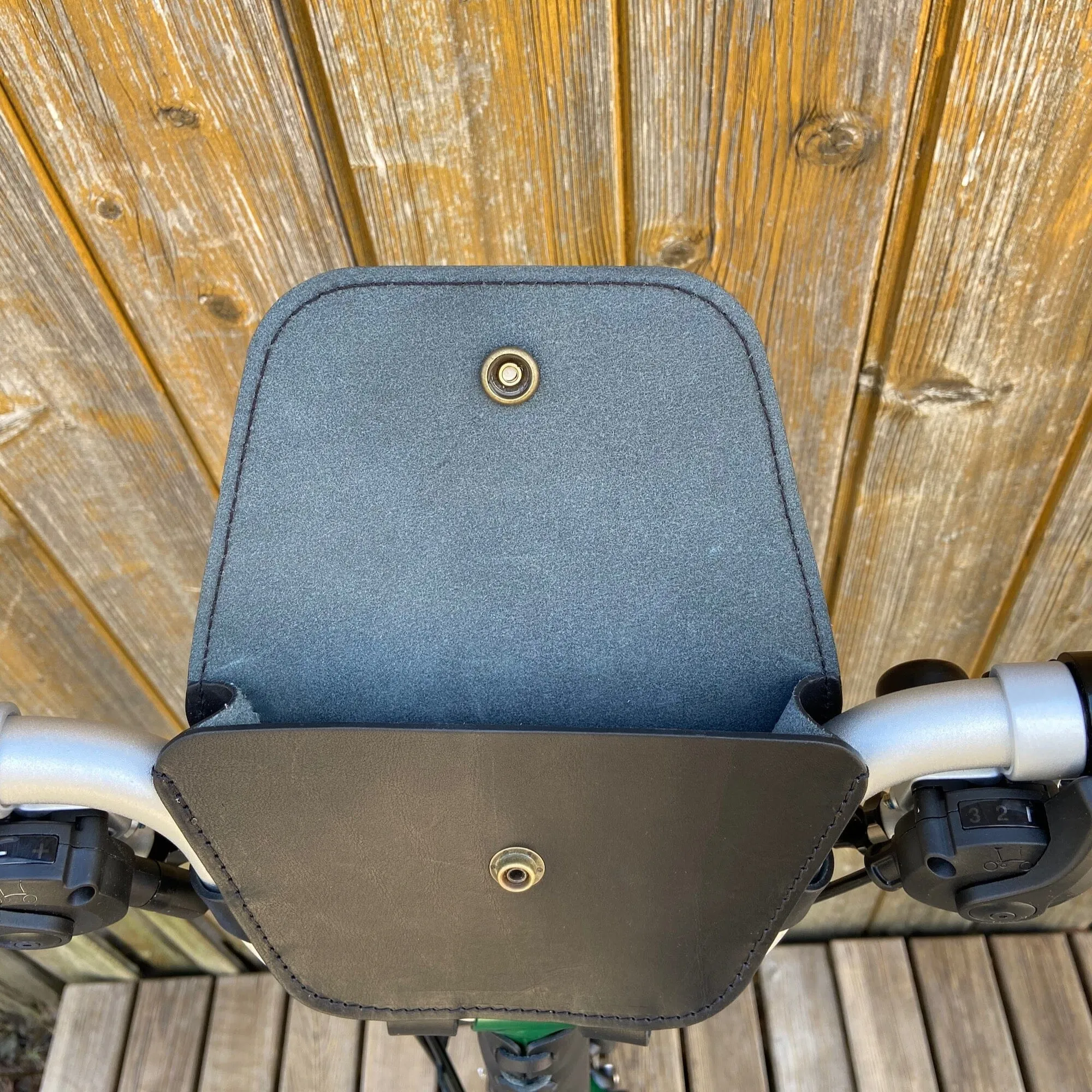 Leather Handlebar Bag for Brompton 2017 