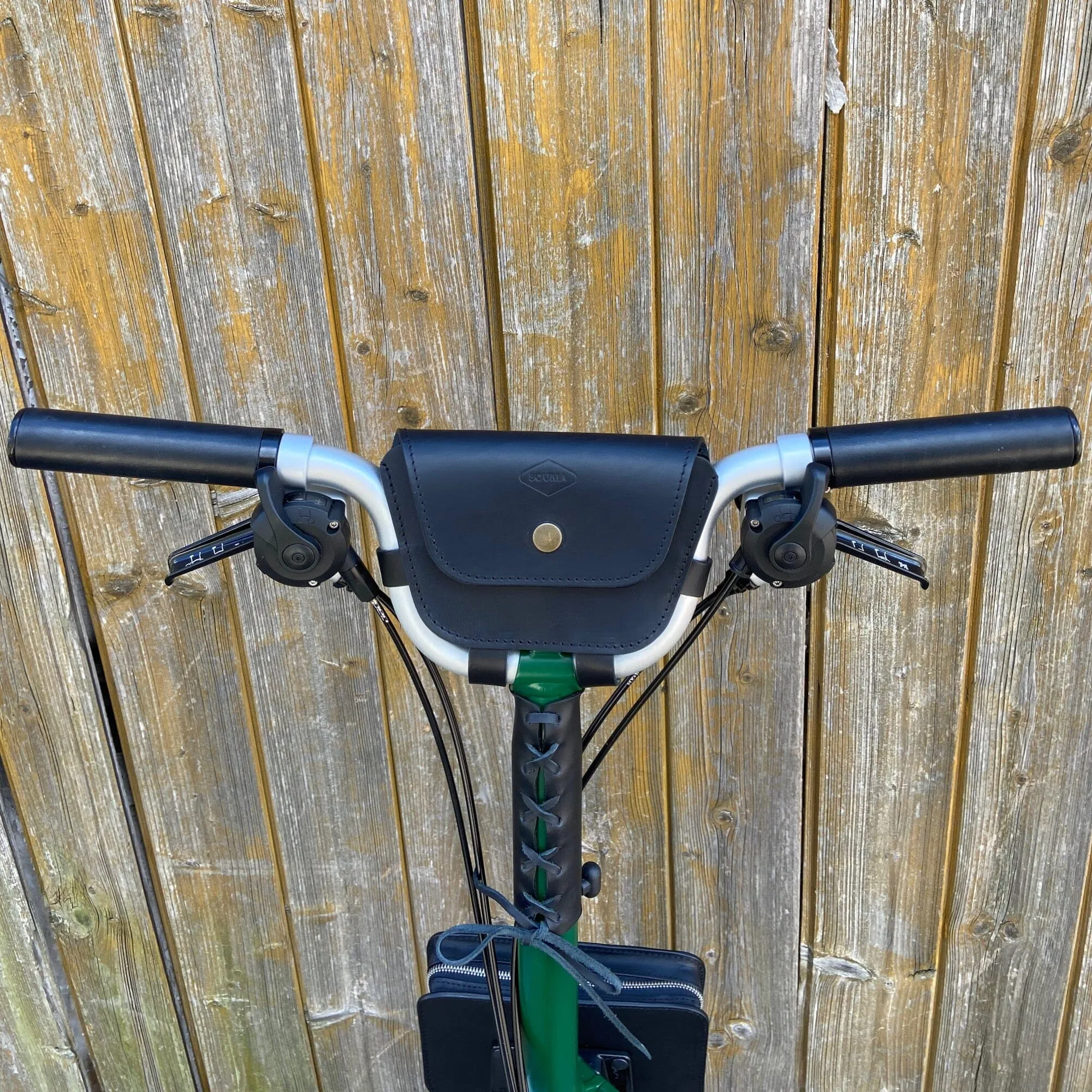 Leather Handlebar Bag for Brompton 2017 