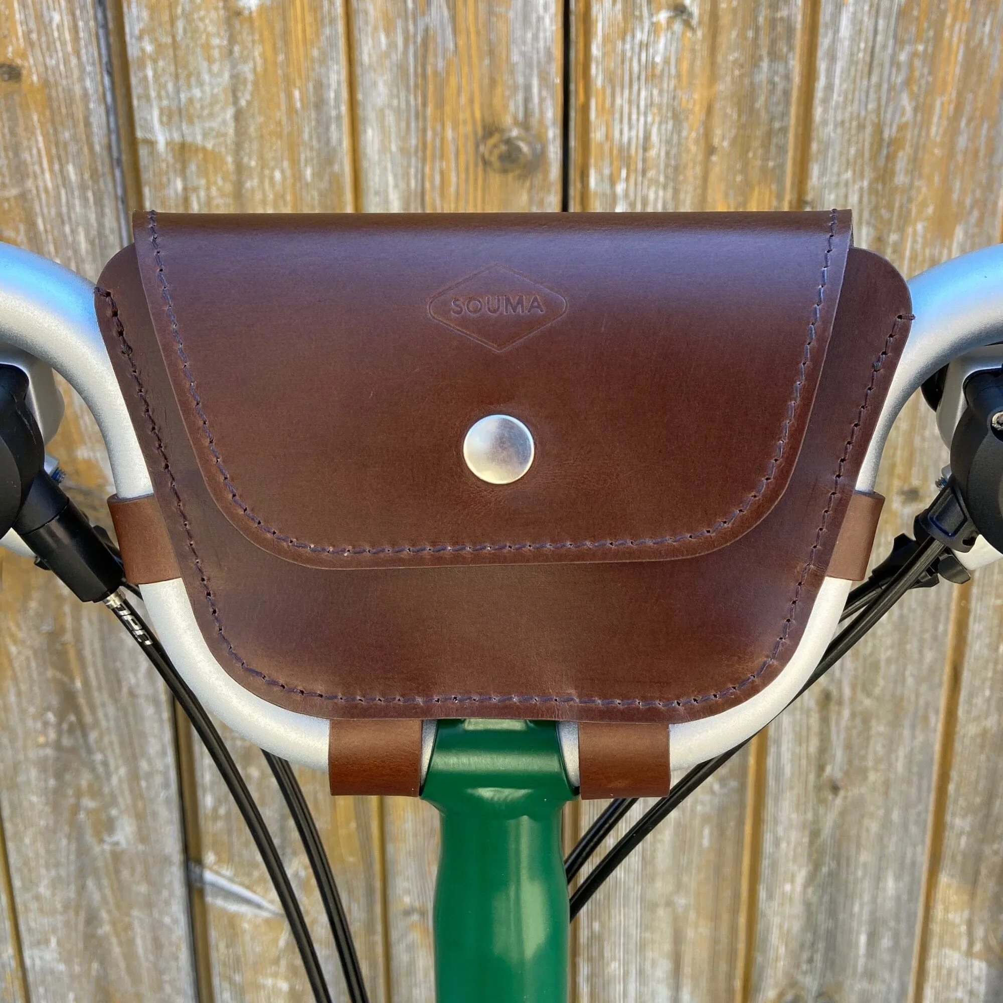 Leather Handlebar Bag for Brompton 2017 