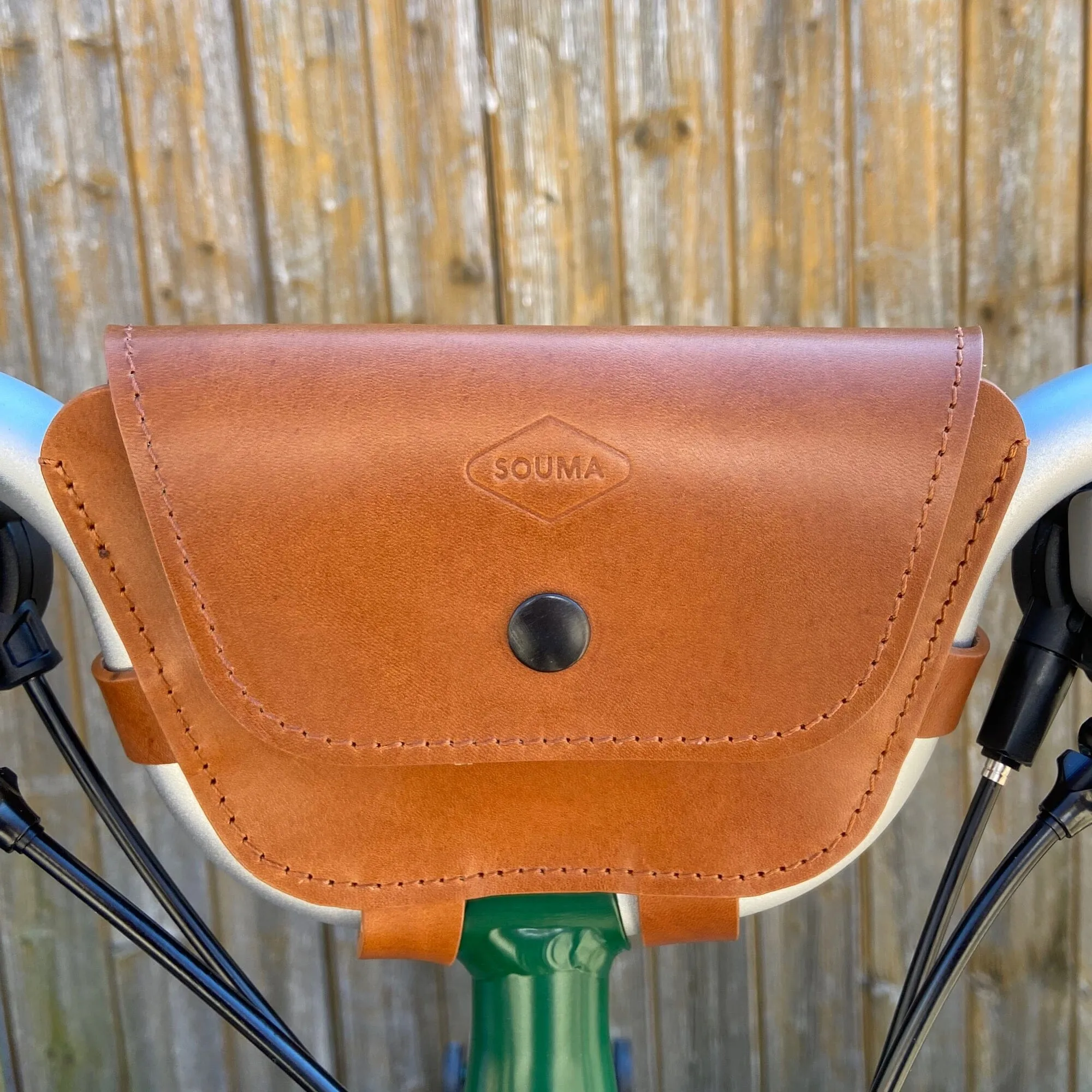 Leather Handlebar Bag for Brompton 2017 