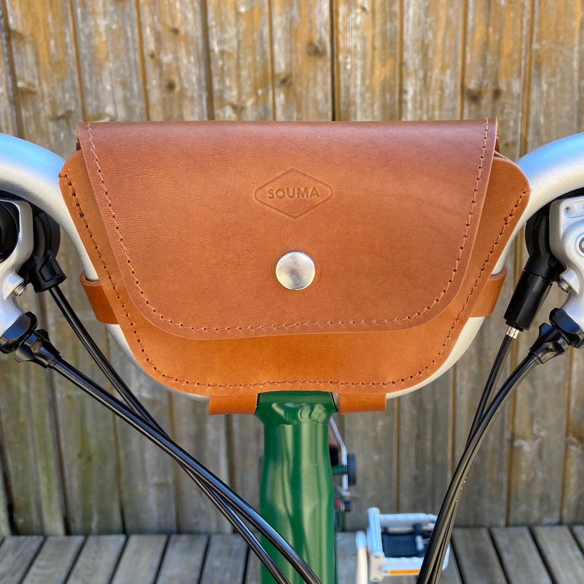 Leather Handlebar Bag for Brompton 2017 