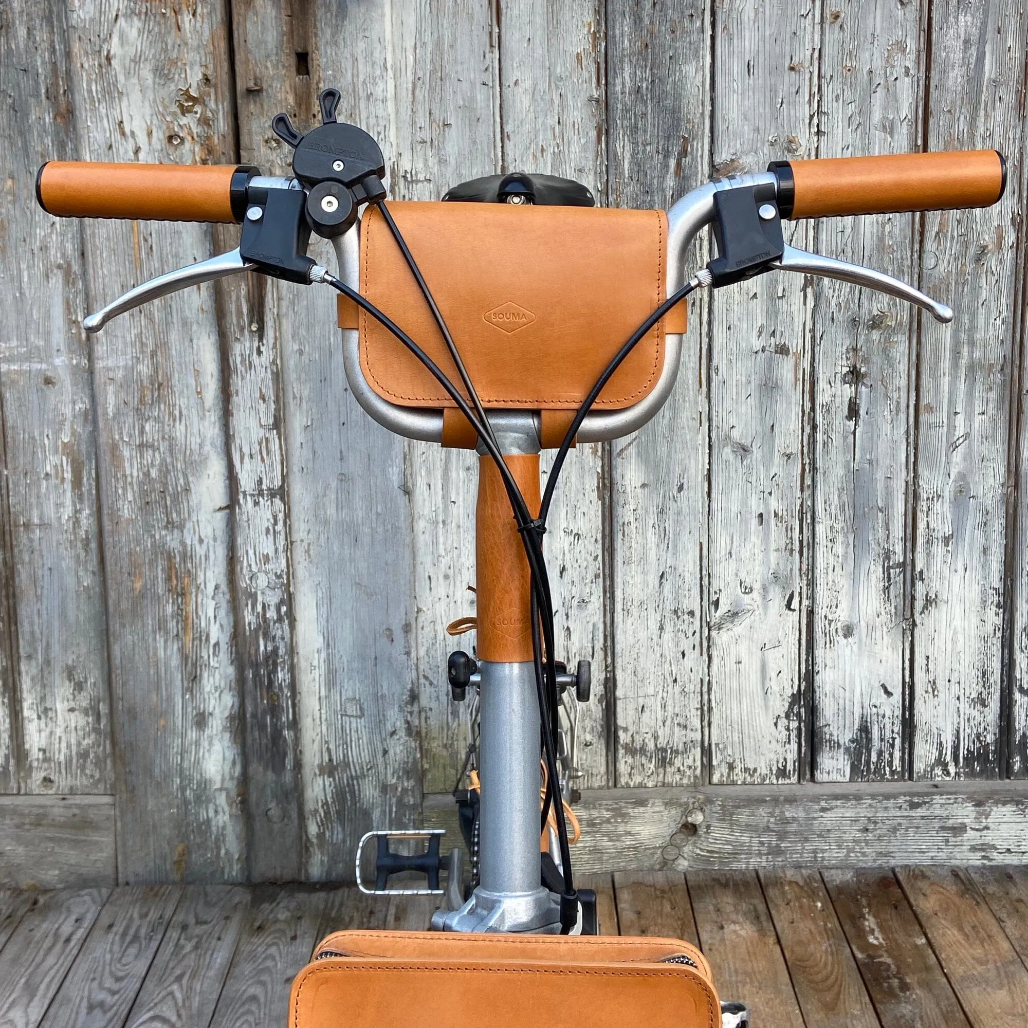 Leather Handlebar Bag for Brompton Pre-2017