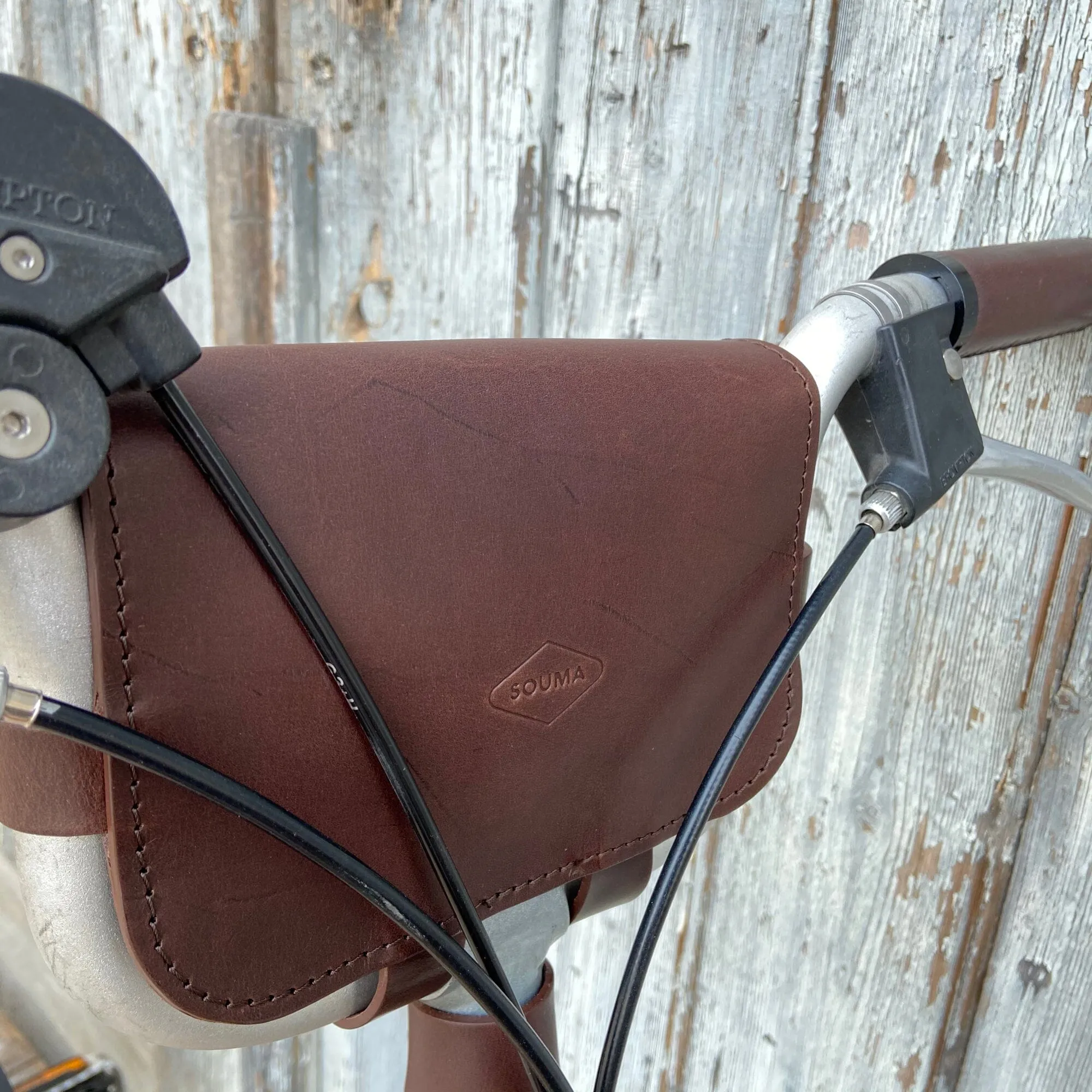 Leather Handlebar Bag for Brompton Pre-2017