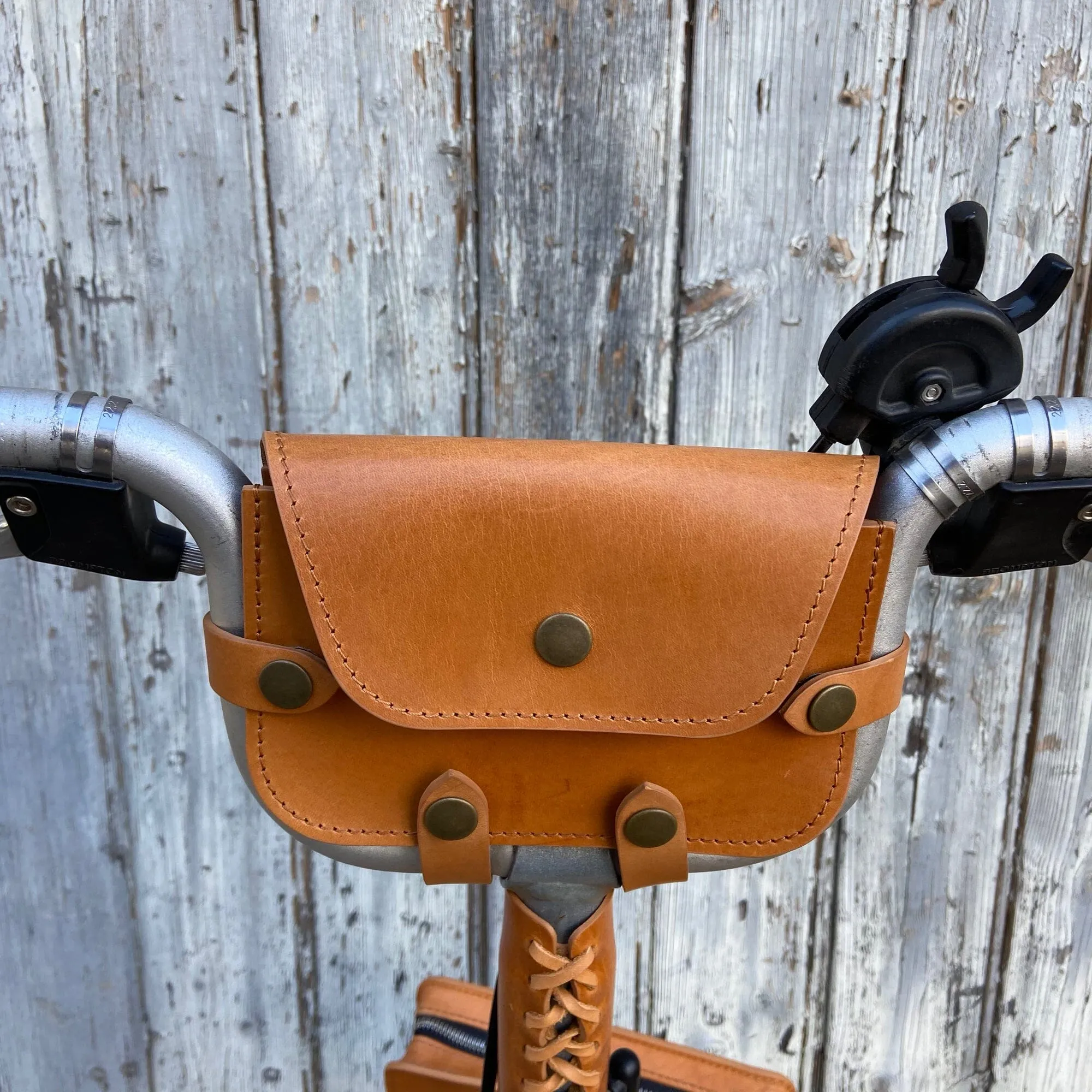 Leather Handlebar Bag for Brompton Pre-2017