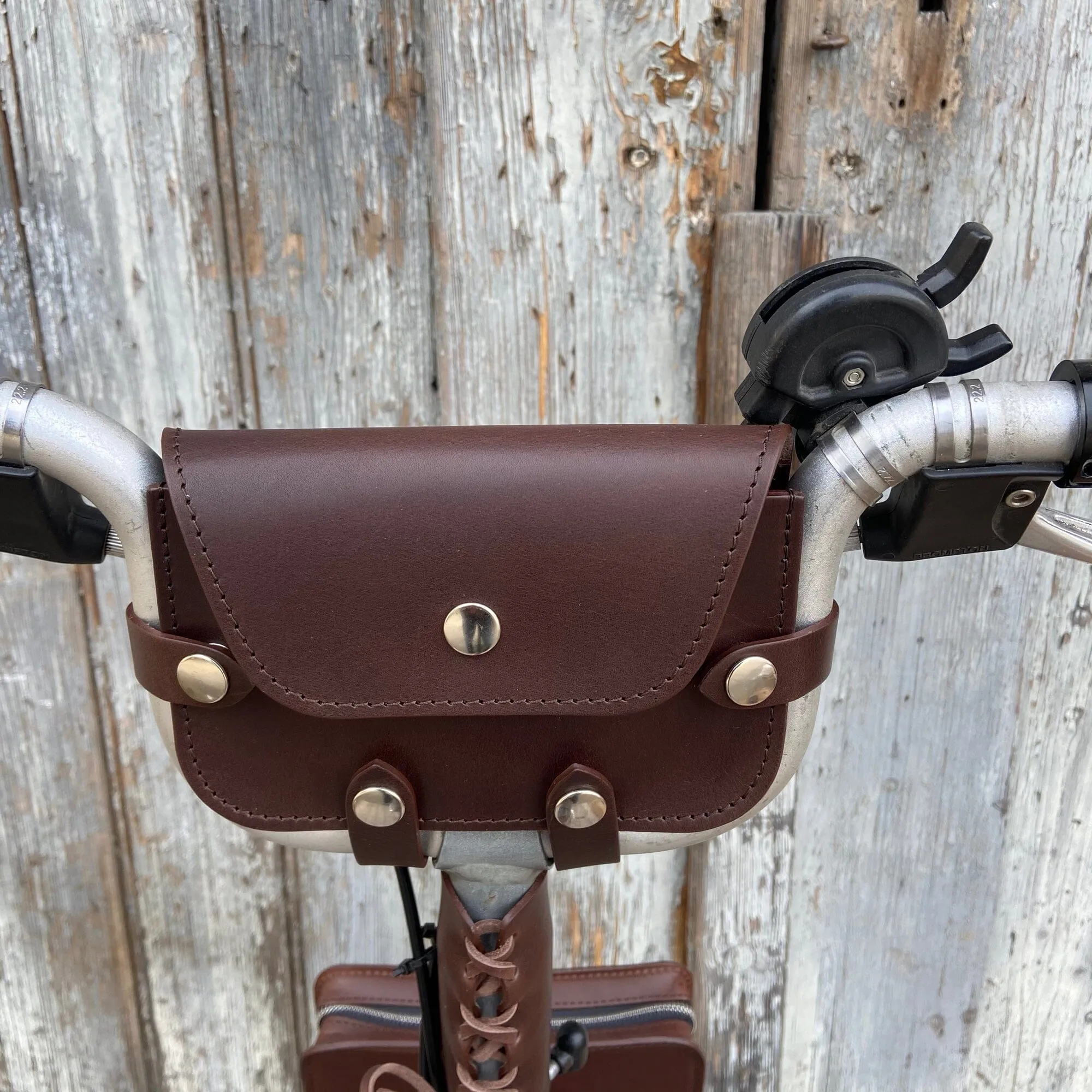 Leather Handlebar Bag for Brompton Pre-2017