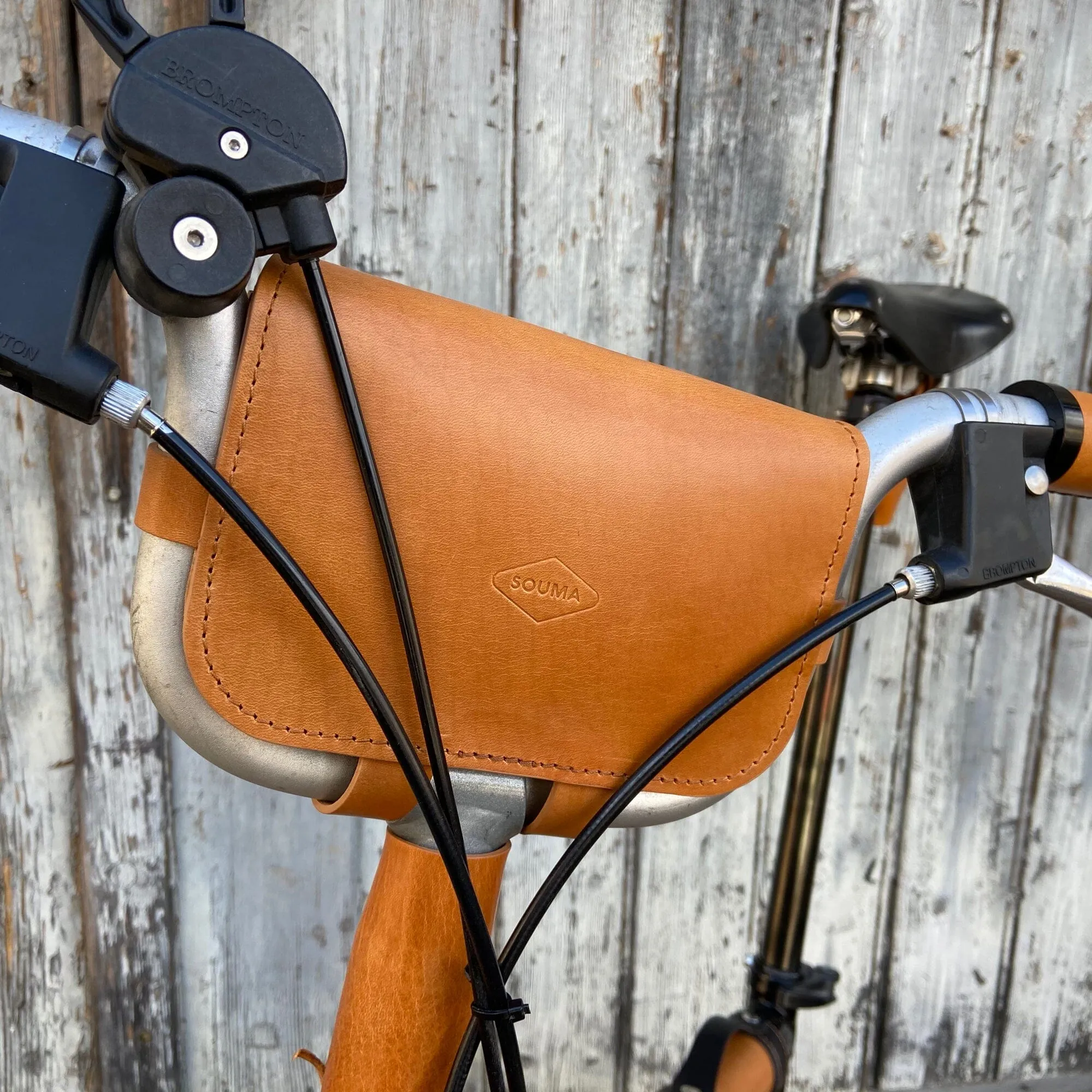 Leather Handlebar Bag for Brompton Pre-2017