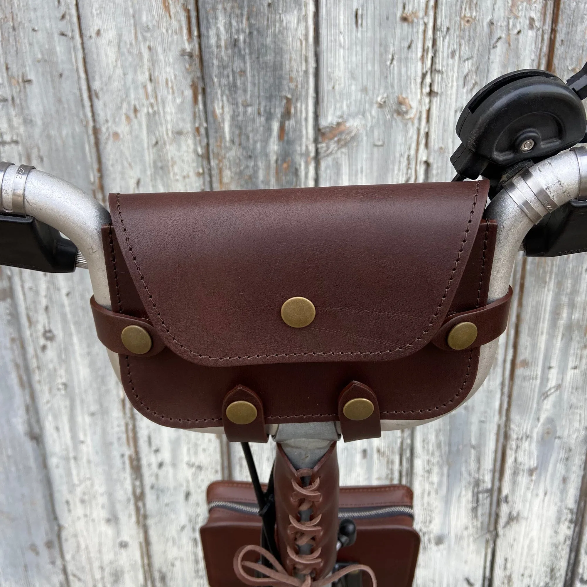 Leather Handlebar Bag for Brompton Pre-2017