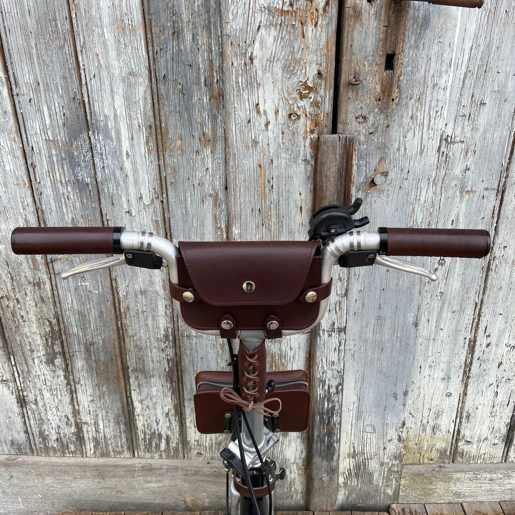 Leather Handlebar Bag for Brompton Pre-2017