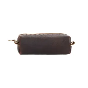 Leather Toiletry Bag - Cognac