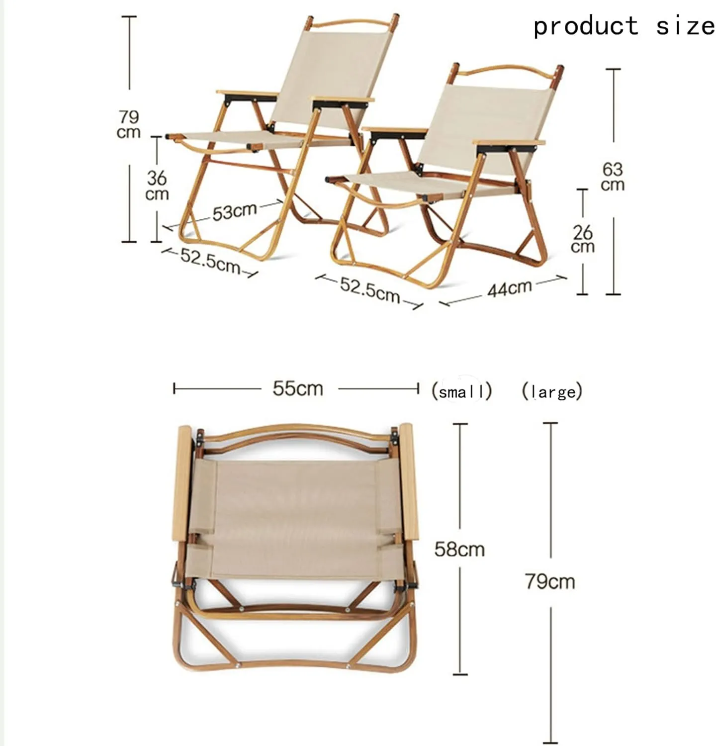 lhx Portable Outdoor Folding Chair Camping Back Chair with Armrest Aluminum Alloy Chair Fishing Stool Picnic Party, Art Sketch Chair Khaki (Size : 5855cm)