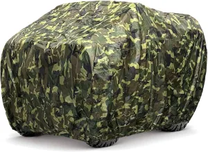 Lightweight ATV Cover, Weatherproof Quad Cover, Water and Wind Resistant Four Wheeler Cover for Polaris Kawasaki Yamaha Suzuki Honda Arctic Cat Can-Am, Camo Color fits up to 86" Long