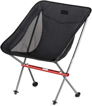 Lightweight Folding Chair Camping omic Back Support,Portable Ultra-Light Fishing Stool,Aluminum Moon Chair,Bearing 300 Kg,Strong Wear
