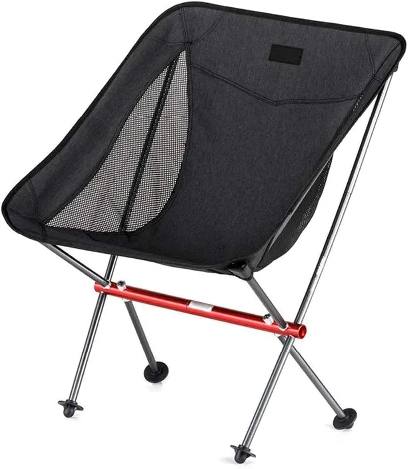 Lightweight Folding Chair Camping omic Back Support,Portable Ultra-Light Fishing Stool,Aluminum Moon Chair,Bearing 300 Kg,Strong Wear