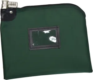 Locking Money Bag Laminated Nylon Combination Keyed Security System (Forest Green)