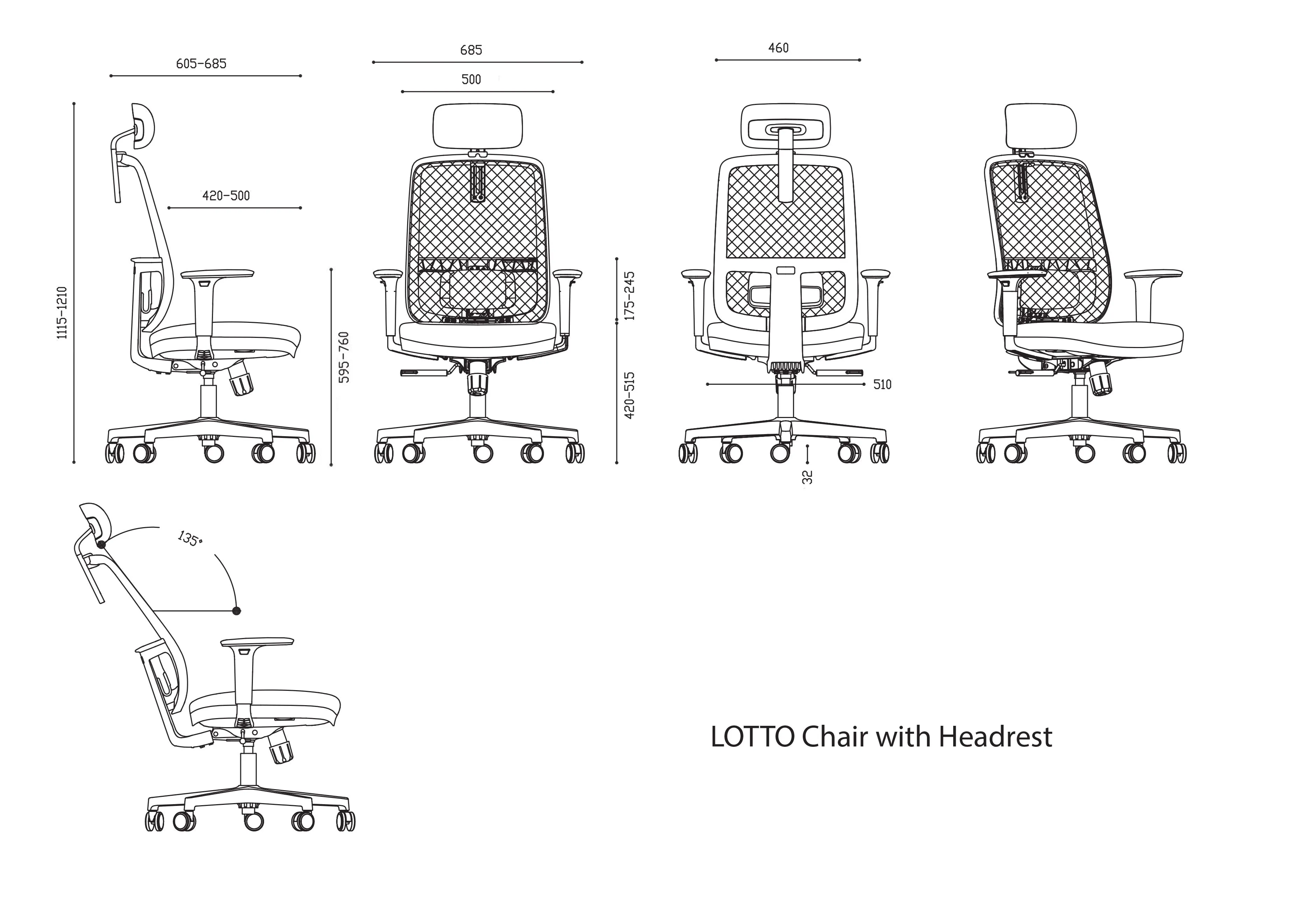 Lotto - Medium Back Mesh Operator Chair