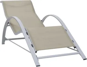 Lounge Chairs,Tanning Chairs,Sunbathing Lounge Chair,Sunlounger Textilene and Aluminum CreamIdeal for Garden, Patio, Camping