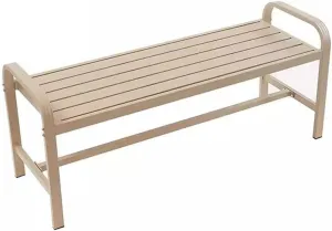 LUNIZ Garden Bench Park Chair Outdoor Bench Rest Bench Open-air Community Leisure Bench Patio Seating for Park(A)